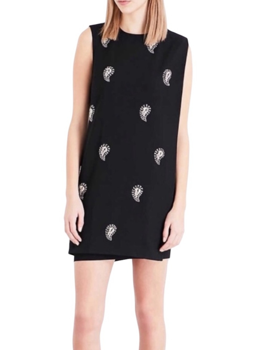 NEW Ted Baker Mareey Black Embellished Bling Rhinestone Little Black Dress - 10